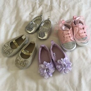 Baby girl shoes 6-12 months bundle